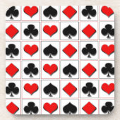 Anzugsmuster der Spielkarte 3D Getränkeuntersetzer (Vorderseite)