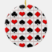 Anzugsmuster der Spielkarte 3D Keramik Ornament (Hinten)