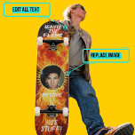 Anzünden der Flamme Skateboard<br><div class="desc">Das ist ein Skateboard, weil es von Ihnen entworfen wurde, indem Sie unsere Vorlage "Flamme ignorieren" verwenden. Ersetzen Sie die Flamme durch Ihr eigenes Gesicht und fügen Sie Ihren Namen und anderen Text hinzu.</div>