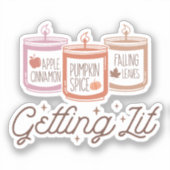 Anzünden von Kerzen Aufkleber (Vorderseite)