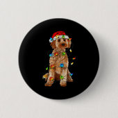 Ao Christmas Tree Light Pajama Dog Lover Xmas Funn Button (Vorderseite)
