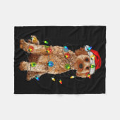 Ao Christmas Tree Light Pajama Dog Lover Xmas Funn Fleecedecke (Vorderseite (Horizontal))