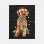 Ao Christmas Tree Light Pajama Dog Lover Xmas Funn Fleecedecke (Vorderseite)