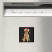 Ao Christmas Tree Light Pajama Dog Lover Xmas Funn Magnet (In Situ (Geschirrspüler))