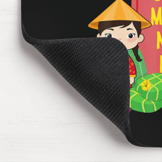 Ao Dai Kids Chuc Mung Nam Moi Vietnamese Neujahr Mousepad (Ecke)