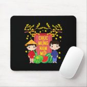Ao Dai Kids Chuc Mung Nam Moi Vietnamese Neujahr Mousepad (Mit Mouse)