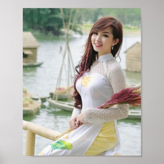 Ao Dai Traditional Vietnam Poster (Vorne)