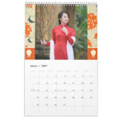 Ao Dai Traditionelles Vietnam Kalender (Mär 2027)