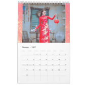 Ao Dai Traditionelles Vietnam Kalender (Feb 2027)
