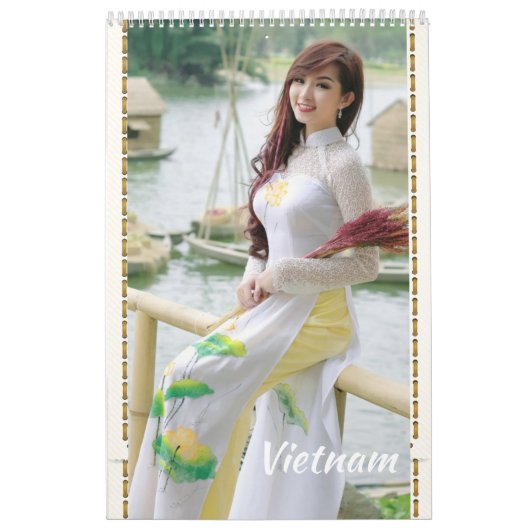 Ao Dai Traditionelles Vietnam Kalender (Titelbild)