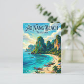 Ao Nang Strand Thailand Postkarte (Stehend Vorderseite)