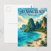 Ao Nang Strand Thailand Postkarte (Vorne/Hinten)