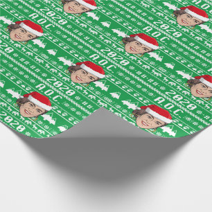 AOC 2020 hässlicher Weihnachten Geschenkpapier