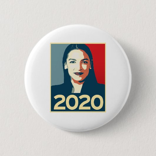 AOC 2020 Propaganda Button (Vorderseite)