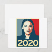 AOC 2020 Propaganda Postkarte (Vorne/Hinten)