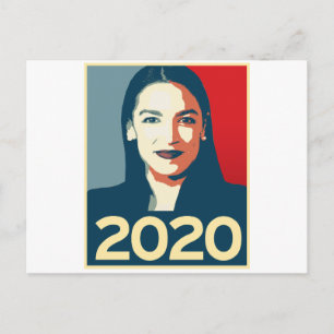 AOC 2020 Propaganda Postkarte