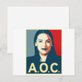 AOC 2024 Propaganda Postkarte (Vorne/Hinten)