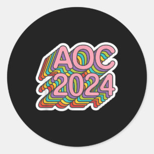 Aoc 2024 Vintag Runder Aufkleber