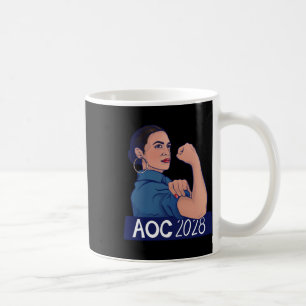 Aoc 2028 Alexandria Ocasio Cortez 2028 Long Sleeve Kaffeetasse