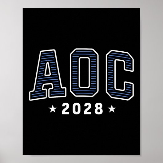 AOC 2028: einfache, voreingestellte Größe Poster (Vorne)