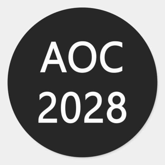 Aoc 2028 Langschlauch Runder Aufkleber (Vorderseite)