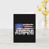 Aoc 2028 Präsident erschüttert US-Flagge Karte (Gelbe Blume)