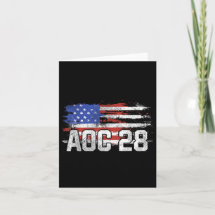 Aoc 2028 Präsident erschüttert US-Flagge Karte