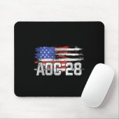 AOC 2028 Präsident gestürzt US-Flagge Top Mousepad (Mit Mouse)