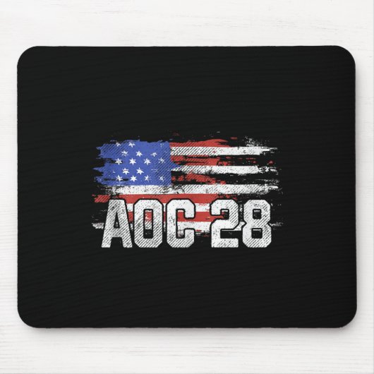 AOC 2028 Präsident gestürzt US-Flagge Top Mousepad (Vorne)