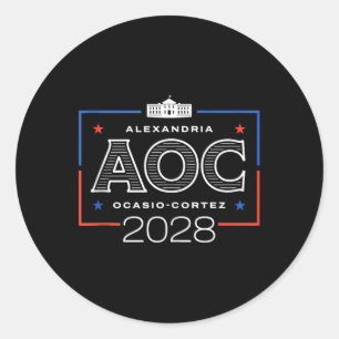Aoc 2028 Top-Tank im Weißen Haus Runder Aufkleber