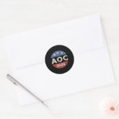 Aoc 2028 Wahl Retro Runder Aufkleber (Umschlag)