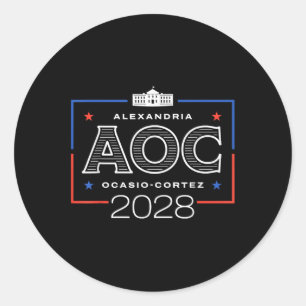 Aoc 2028 Weißes Haus Runder Aufkleber