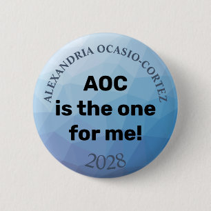 AOC Alexandria Ocasio-Cortez 2028 Button