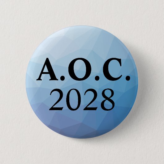 AOC Alexandria Ocasio-Cortez 2028 Button (Vorderseite)