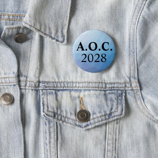 AOC Alexandria Ocasio-Cortez 2028 Button (Beispiel)
