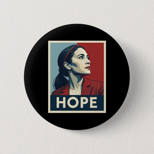 Aoc Alexandria Ocasio Cortez 2028 für den Präsiden Button (Vorderseite)