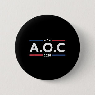 Aoc Alexandria Ocasio Cortez 2028 für Präsident El Button