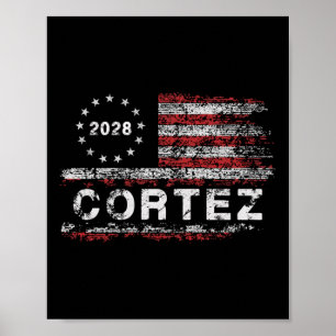 Aoc Alexandria Ocasio Cortez 2028 für Präsident El Poster