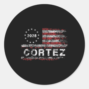 Aoc Alexandria Ocasio Cortez 2028 für Präsident El Runder Aufkleber