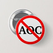 AOC Alexandria Ocasio Cortez Button (Vorne & Hinten)