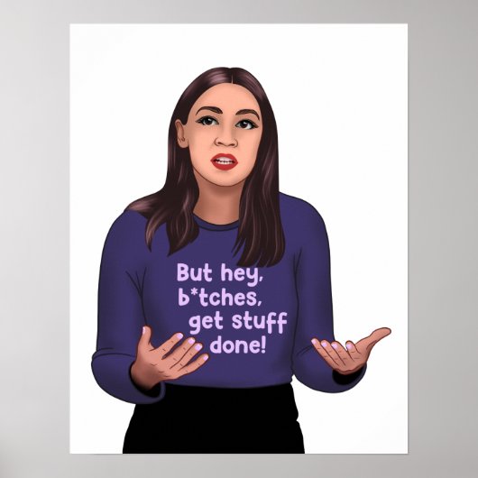 AOC - Alexandria Ocasio Cortez Feminist Poster (Vorne)
