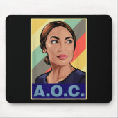 Aoc Alexandria Ocasio-cortez First Female Presiden Mousepad (Vorne)