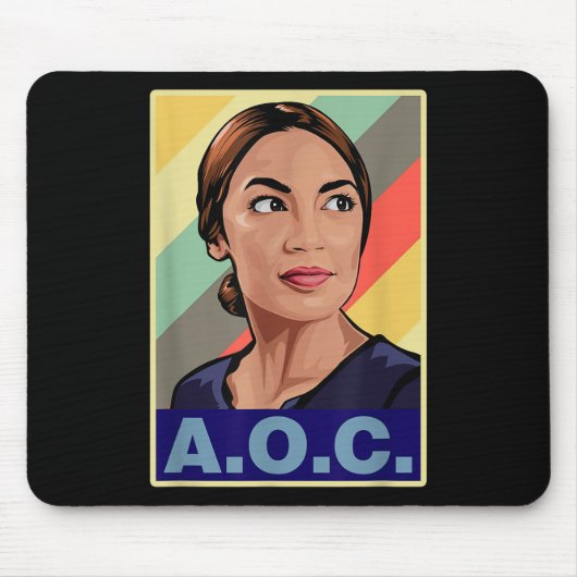 Aoc Alexandria Ocasio-cortez First Female Presiden Mousepad (Vorne)