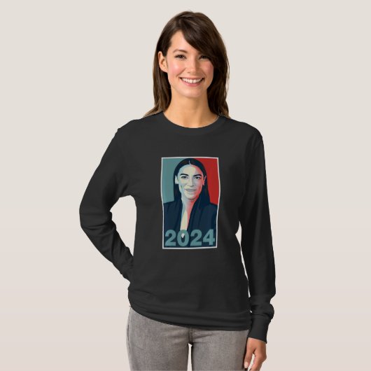 Aoc Alexandria Ocasio Cortez Liberal Feminist Retr T-Shirt (Vorne ganz)