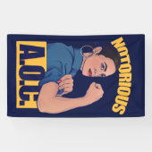 AOC alexandria ocasio cortez retro rosie Banner (Horizontal)