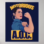 AOC alexandria ocasio cortez retro rosie Poster (Vorne)