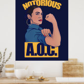 AOC alexandria ocasio cortez retro rosie Poster (Küche)