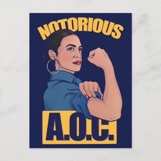 AOC alexandria ocasio cortez retro rosie Postkarte (Vorderseite)