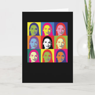 AOC Alexandria Ocasio-Cortez Retro Vintager Pop Ar Karte