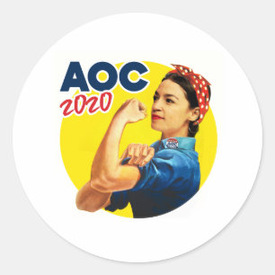 AOC die Nieterin 2020 Runder Aufkleber